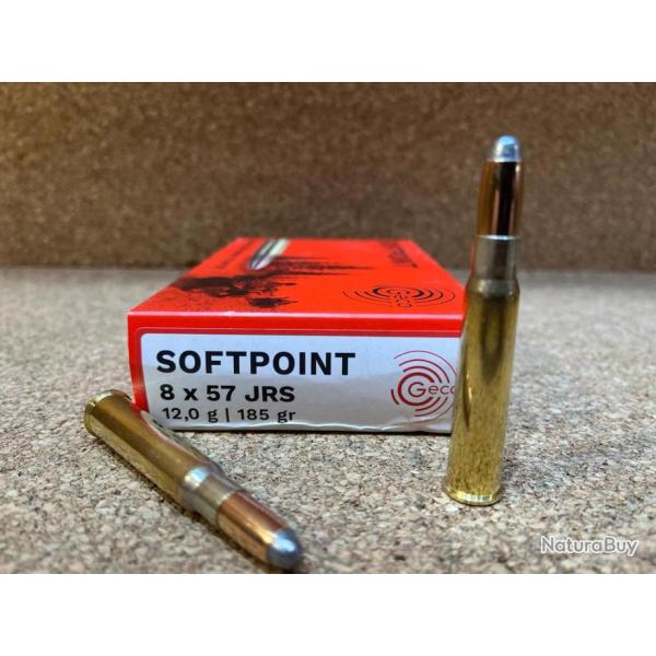 Boite de munitions GECO cal. 8x57 JRS demi blinde 12G 185GR