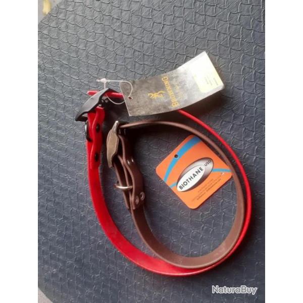 Lot 2 colliers biothane 45 cm .