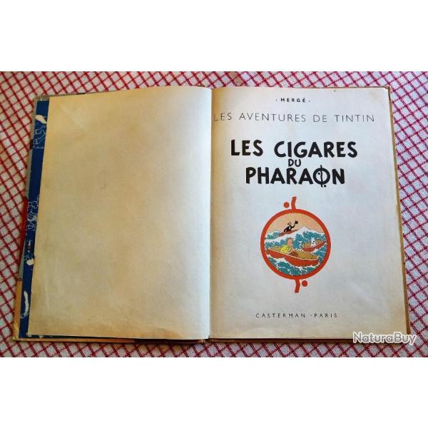 Tintin  les cigares du Pharaon    (4 B15)...( Livr� par Happy post 11�)