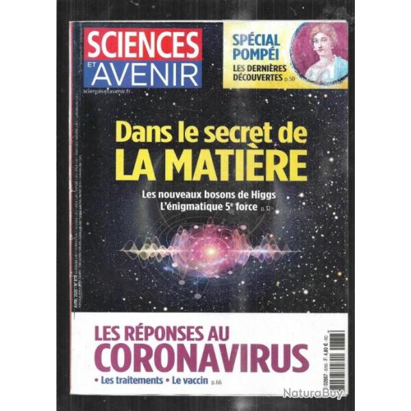 sciences et avenir 878 coronavirus , hydrog�ne vert, en orbite, reconnaissance faciale, audition ,