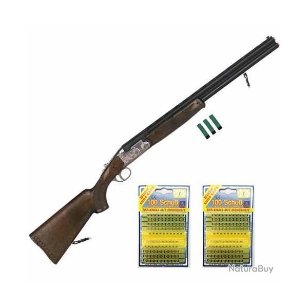 Pack Fusil de chasse superpos� Hunter pour enfant et amorces
