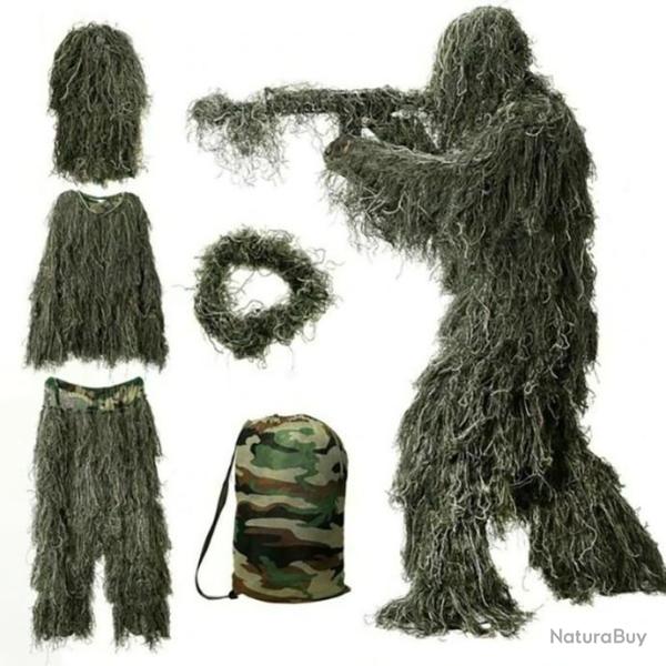 Tenue Camouflage Ghillie Compl�te Chasse / Airsoft / Affut + Camouflage Fusil LIVRAISON OFFERTE