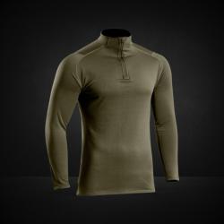Sweat zipp&eacute; Thermo Performer 10&deg;C 20&deg;C vert olive