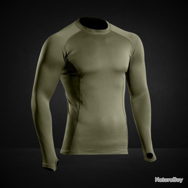Maillot Thermo Performer 10�C 20�C vert olive