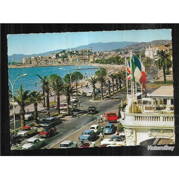 cannes la croisette et le suquet vus du carlton hotel  carte postale moderne 1965 , simca, panhard