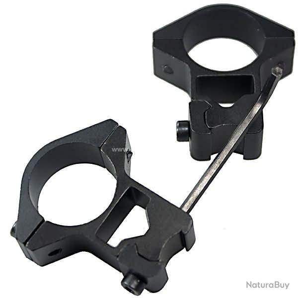 Montage lunette rail11mm, Diametre 25, cle fournie A saisir