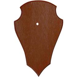 Ecusson en ch&ecirc;ne massif, avec encoche pour les m&acirc;choires (Couleur: sombre)