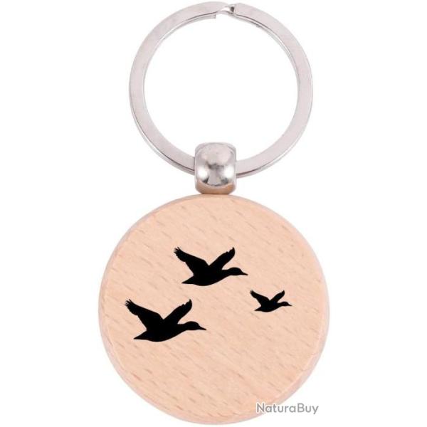 PORTE CL� CANARDS AU VOL GRAVURE RECTO - FRAIS DE PORT OFFERTS