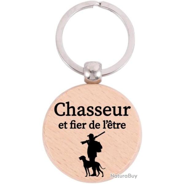 PORTE CL� CHASSEUR ET FIER DE L'�TRE 2 GRAVURE RECTO - FRAIS DE PORT OFFERTS