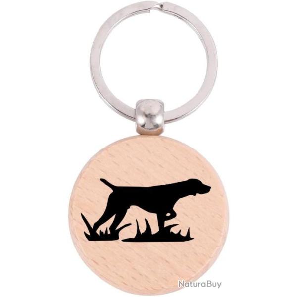 PORTE CL� CHIEN A L'ARR�T GRAVURE RECTO - FRAIS DE PORT OFFERTS