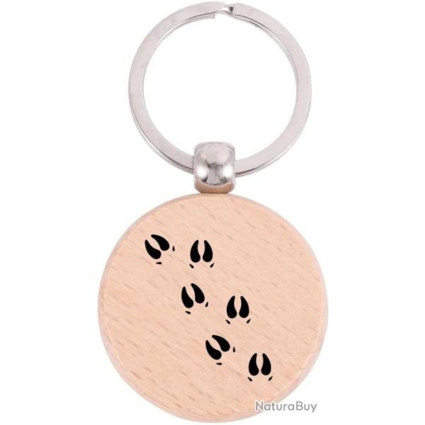 PORTE CL� TRACES DE SANGLIER GRAVURE RECTO - FRAIS DE PORT OFFERTS