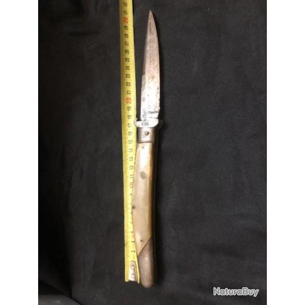 couteau ancien pliant extracteur de cartouche lame signe "DIAMANT"
