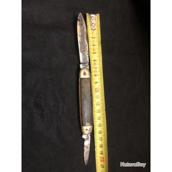 ancien couteau canif  pliant solingen poin�on pipe