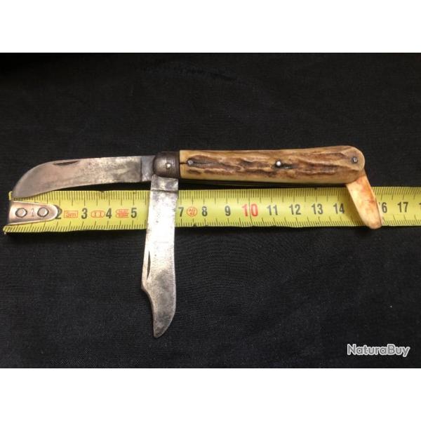 ancien couteau canif  pliant 2 lames
