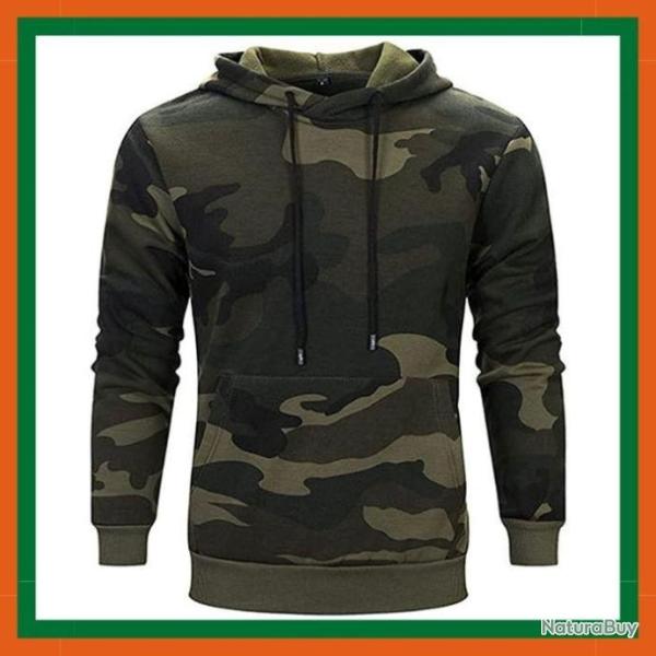 Sweat pour la chasse camouflage vert