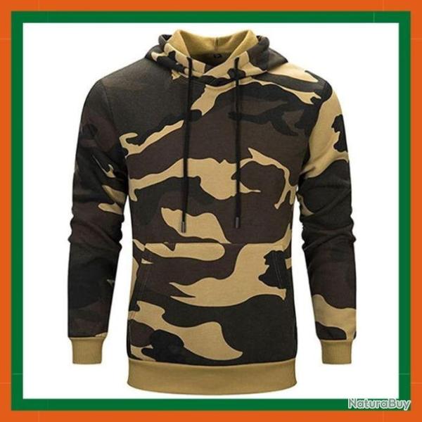 Sweat pour la chasse camouflage marron