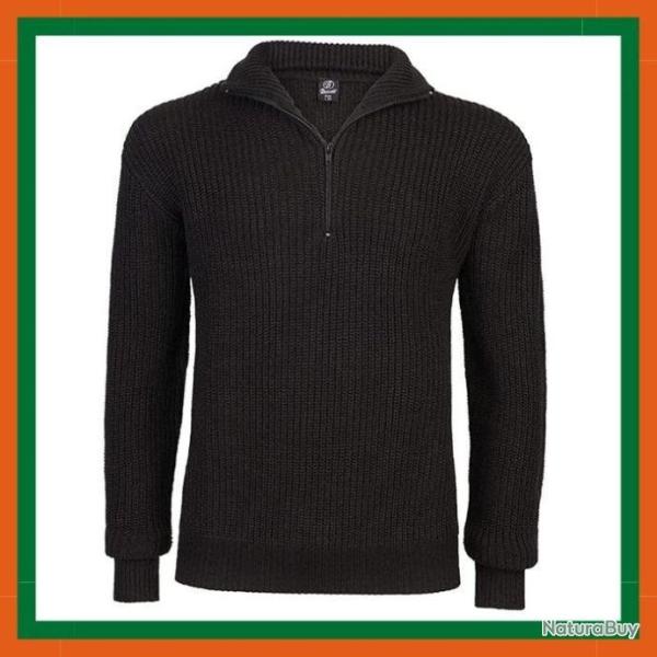 Pullover zipp� noir - Petite � grande taille - Livraison et retour 30 jours gratuits