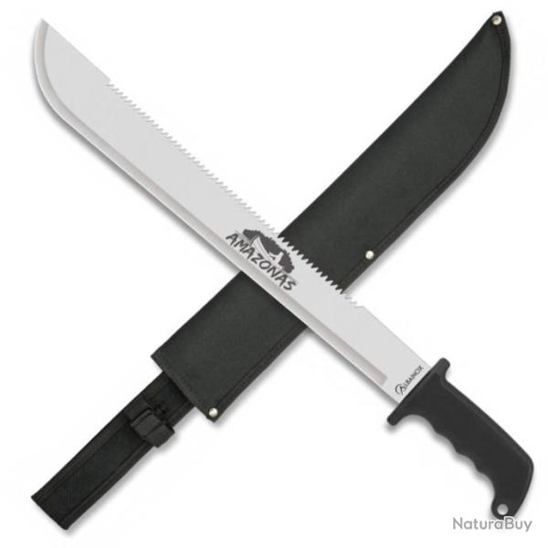 Machette Droite AMAZONAS Pleine Soie / Scie � Dents 59,3 cm + Etui de protection