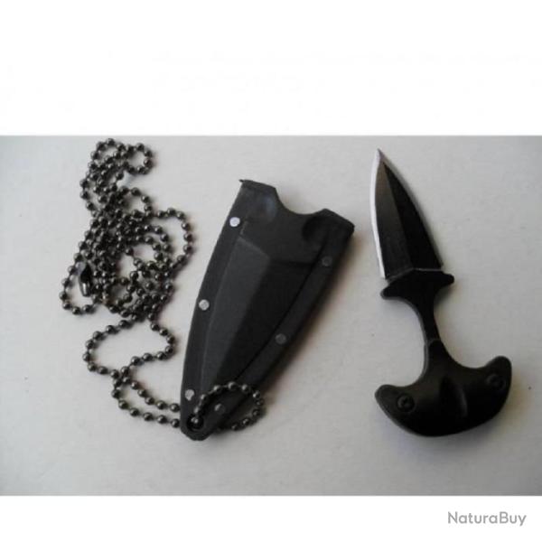 Couteau Push Dagger Tactical 7,5 cm Etui & Lani�re