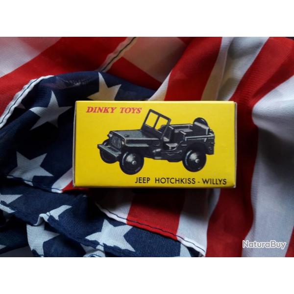 WILLYS JEEP dinky Toys 80B + bote d'origine Intacte Neuve