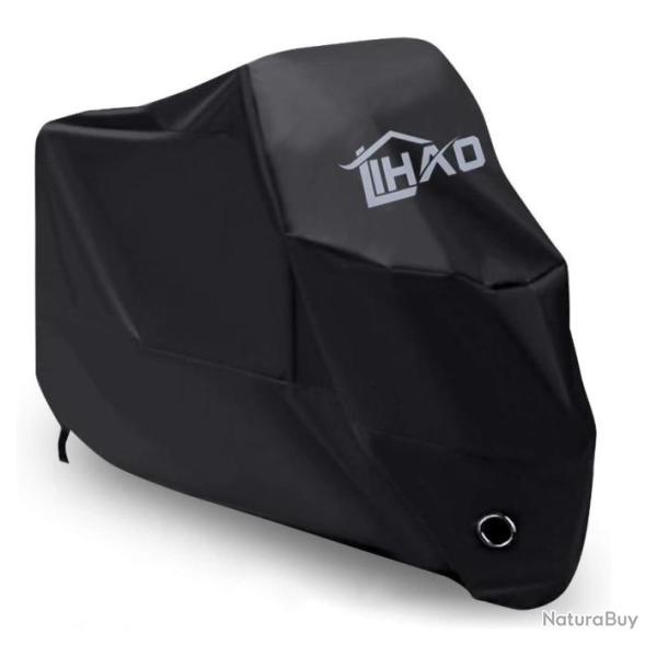 Housse de Protection pour Moto 265x105x125 cm Impermable Polyester190T Antivol Livraison Gratuite