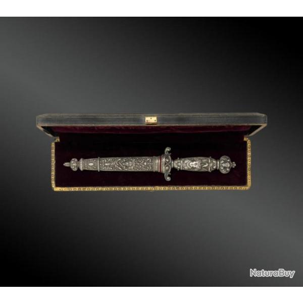 DAGUE romantique enti�rement r�alis�e en demi rond de bosse - France - XIX�me si�cle