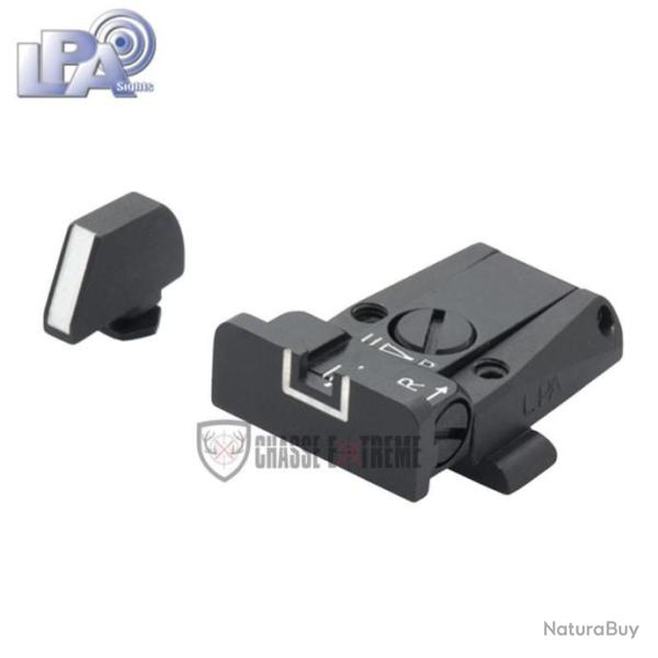 Hausse R�glable et Guidon LPA pour Glock Modele 17 � 34 (nvlle queue d'arronde)