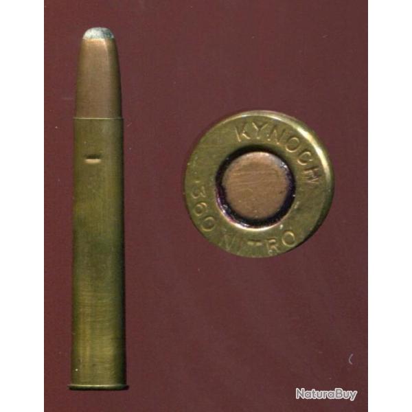 .360 2"1/4  NITRO - marquage KYNOCH .360 NITRO - �tui 57mm - balle cuivre pointe plomb