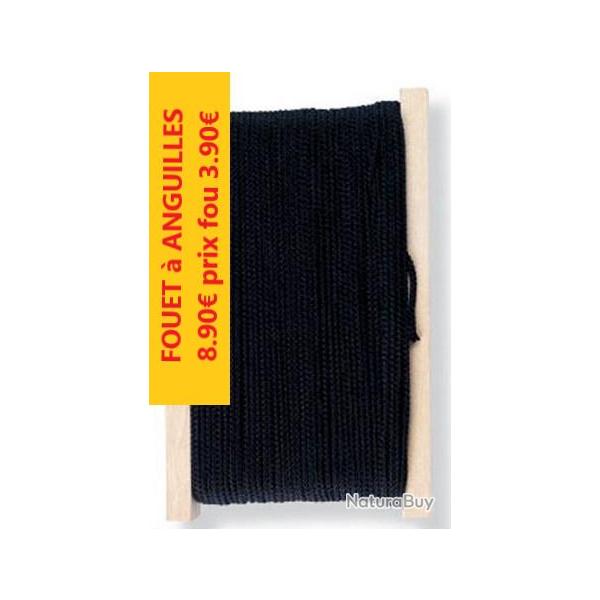 PLIOIR NOIR EN PLASTIQUE �QUIP� DE 25 M DE FOUET � ANGUILLE  16 KGS