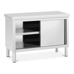 Meuble bas en acier inoxydable armoire en inox armoire de travail en inox 120 x 50 cm capacit&eacute; de 3