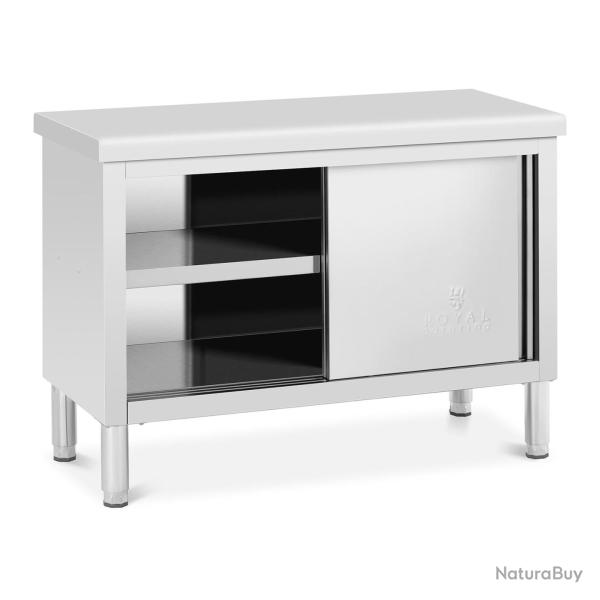 Meuble bas en acier inoxydable armoire en inox armoire de travail en inox 120 x 50 cm capacit� de 3