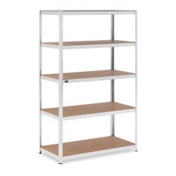 &Eacute;tag&egrave;re charge lourde 120 x 60 x 197 cm supporte 5 x 150 kg gris robuste garage atelier outils 14_0