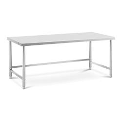 Table de travail acier inoxydable inox - 200 x 90 cm - capacit&eacute; de 100 kg - professionnel 14_0005121