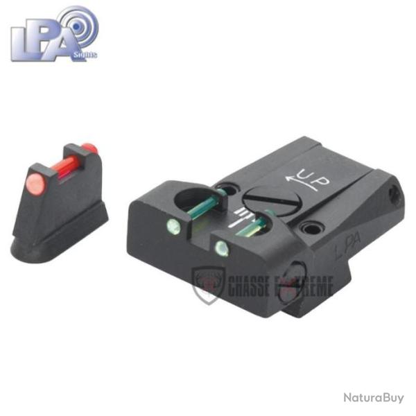 Hausse Rglable et Guidon LPA pour CZ 75/85- Fibre Optique (Guidon Queue d'aronde)