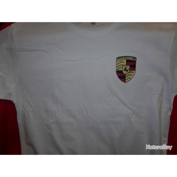 T SHIRT PORSCHE blanc PORSCHE 911 356 944 928 996 997 991 CAYMAN RS CAYENNE BOXSTER tee  DESTOCKAGE