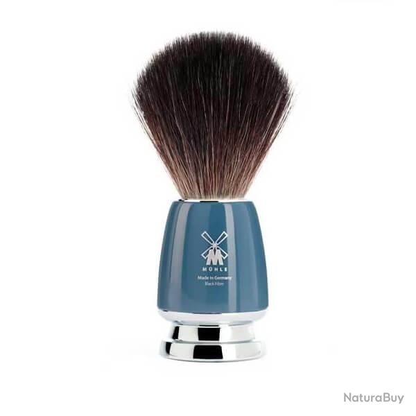 Blaireau Muhle gamme Rytmo synth�tique noir et monture bleu