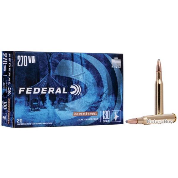 FEDERAL CAL.270WIN POWER SHOK 130GR PS-SP POWER SHOK PAR 20