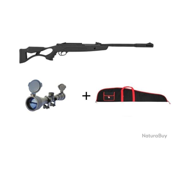 Pack Carabine  Hatsan Airtact ED Calibre 6,35 mm, 19,9 Joules + Lunette 4 x 32 + Housse de pro