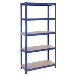 &Eacute;tag&egrave;re de rangement charge lourde en acier r&eacute;sistant clipsable 4 niveaux tablette en MDF 160 x 80