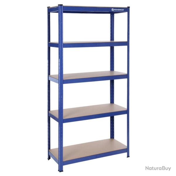 �tag�re de rangement charge lourde en acier r�sistant clipsable 4 niveaux tablette en MDF 160 x 80