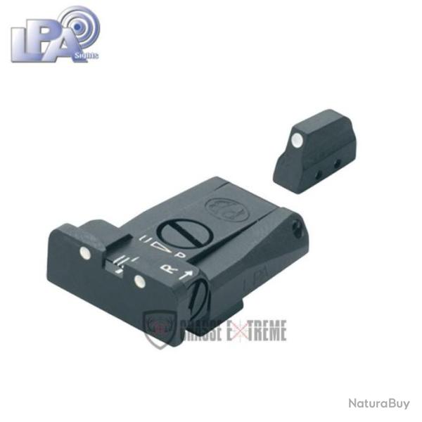 Hausse Rglable et Guidon LPA pour Beretta 92, 96, 98, M9 Style de Feuille 30