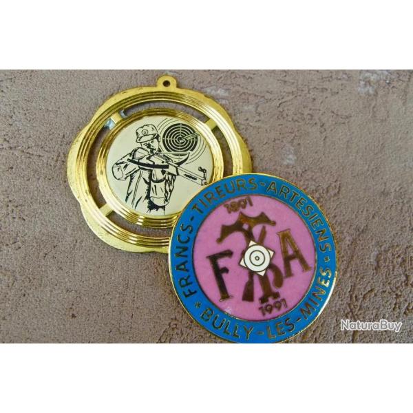 LOT DE M�DAILLES DE TIR SPORTIF.