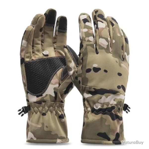 Gants de chasse camouflage d'hiver, chauds et antid�rapants......