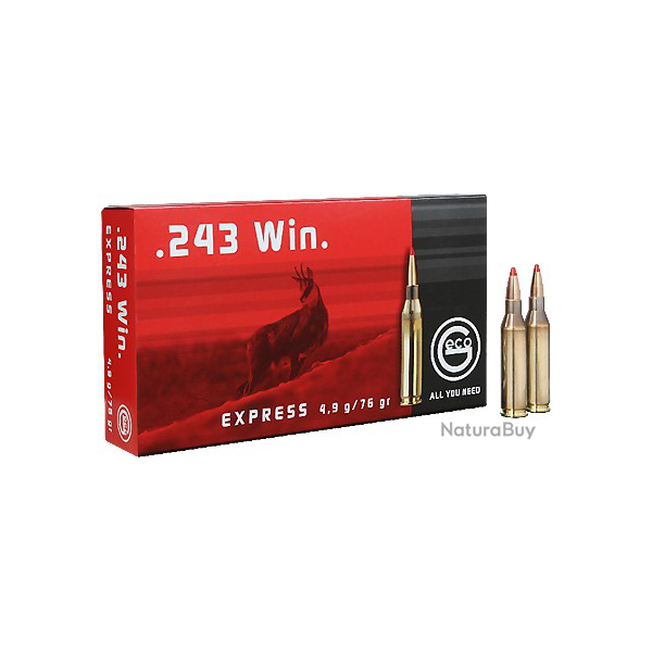 Balles GECO EXPRESS Calibre: 243w.Lot de 40 cartouches.
