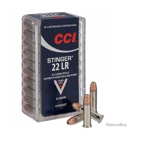 MUNITIONS CCI CALIBRE 22LR STINGER 32gr - 2g x50