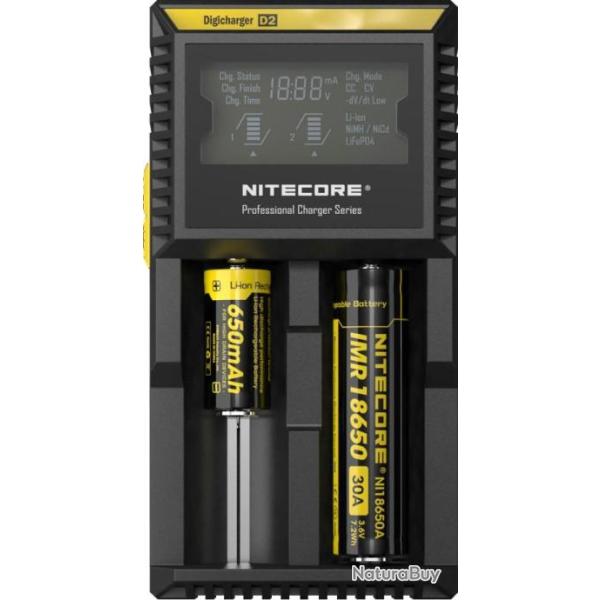 Chargeur d'accus intelligent Nitecore D2 - 2 accus