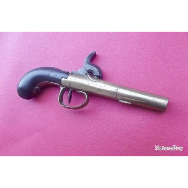 PISTOLET DE POCHE A PERCUSSION XIXe.