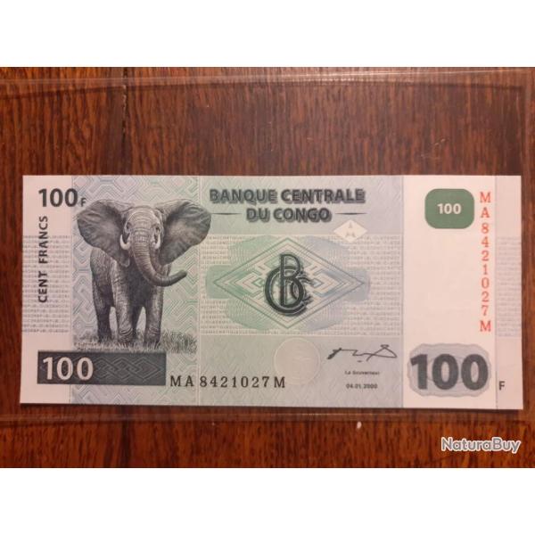 100 francs Congo du 04/01/2000 neuf