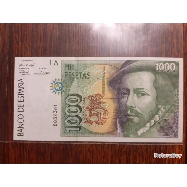 1000 pesetas 1992 . Espagne . Neuf