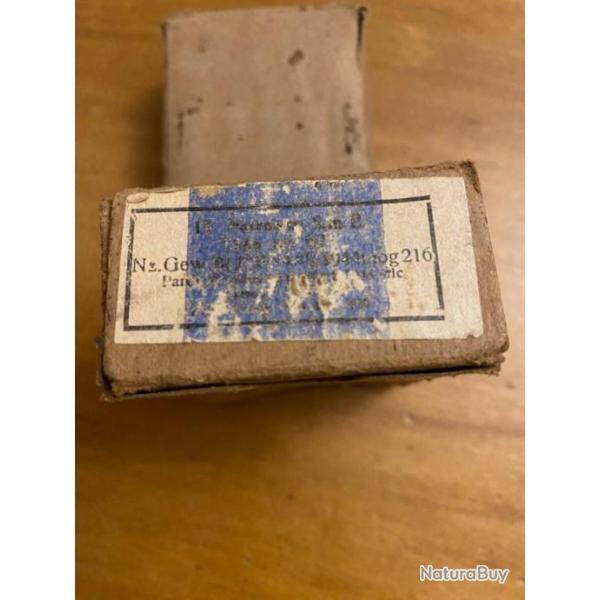 Boite vide pour 15 munitions mauser 8x57   tiquette peu lisible